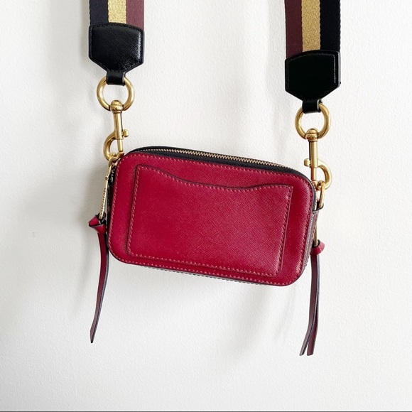 Marc Jacobs The Snapshot Crossbody Bag in Deep Maroon Multi - Picture 11 of 12